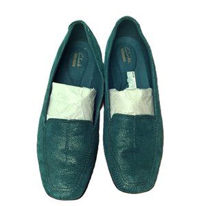 Collection by Clark Green and Black Metallic slip on loafers size 8.5W